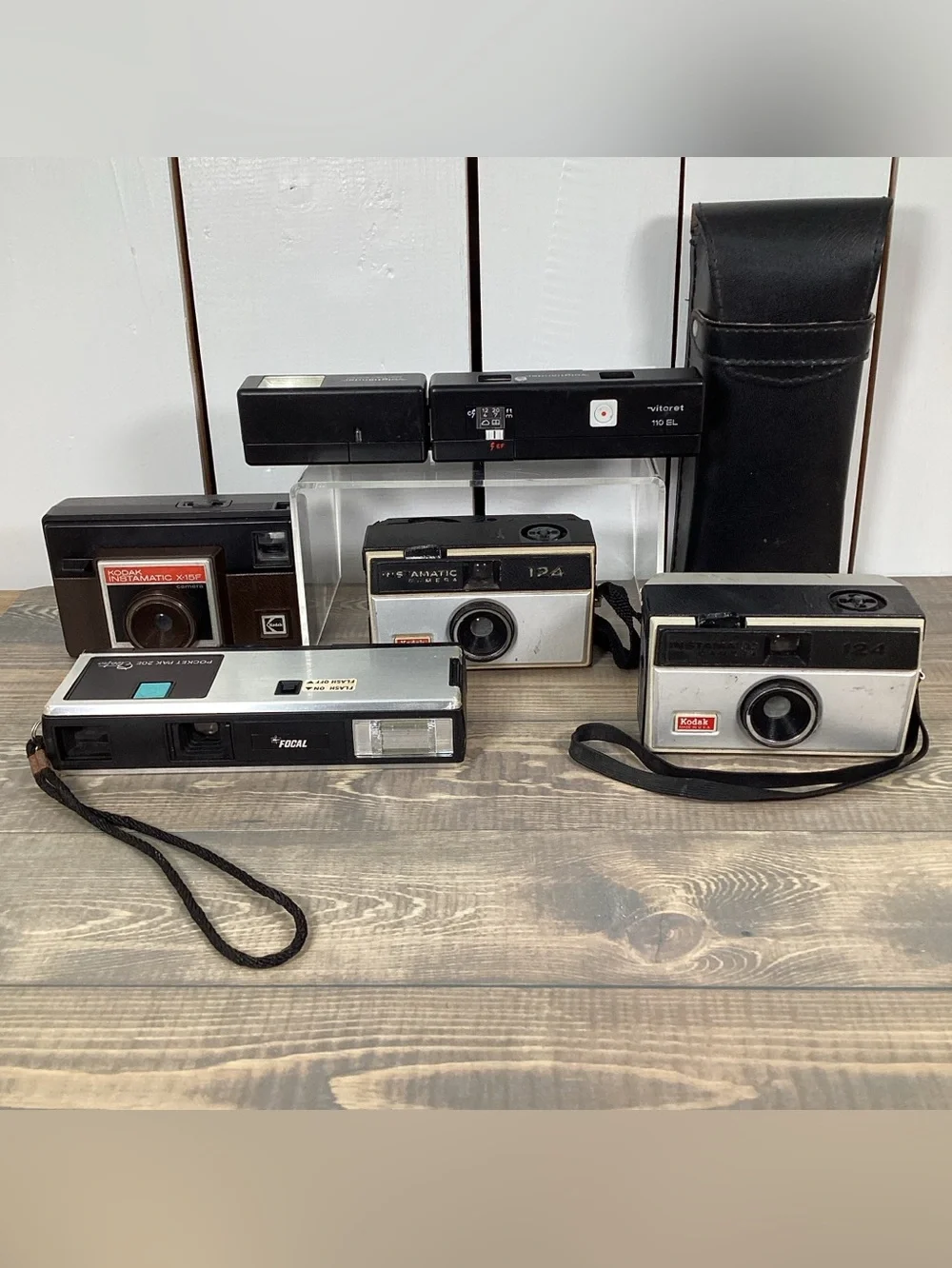 Lot 4 Vintage Film Camera For Display, NOT WORKING; Kodak, Focal, Voigtlander